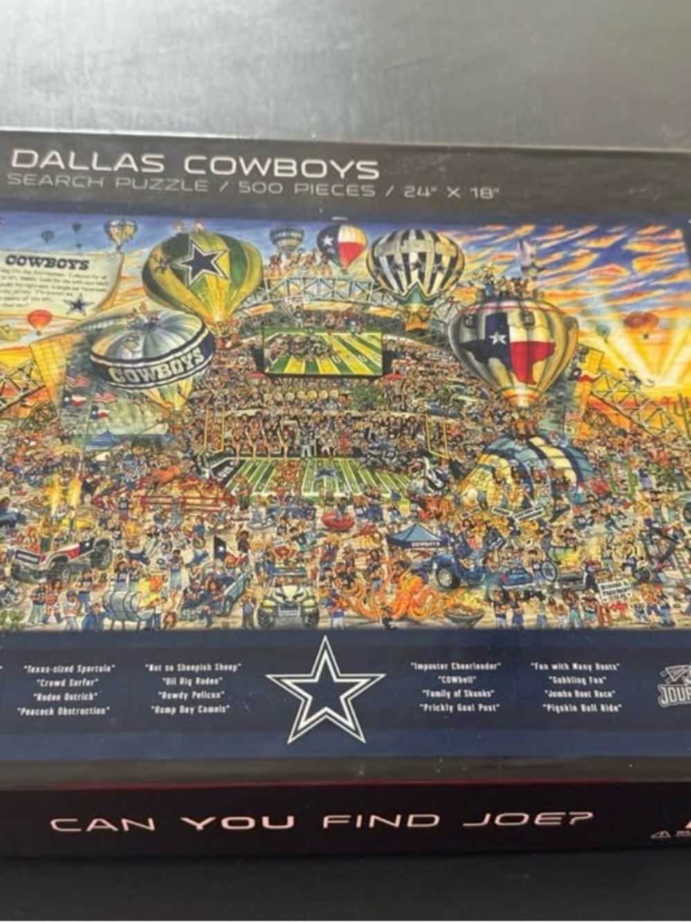 Dallas Cowboys 500-Piece Search Puzzle - Team Logo Artwork